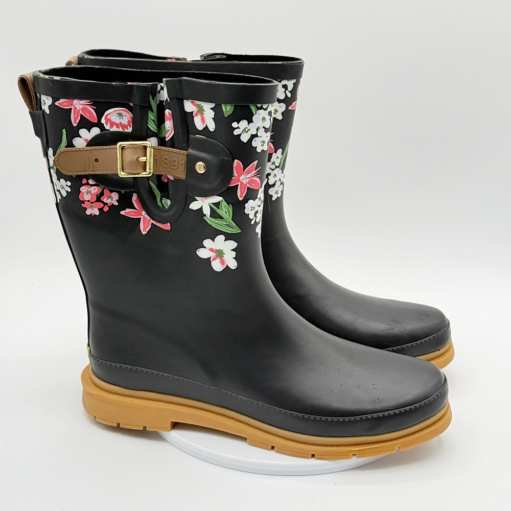 Western Chief Rain Boots Mid-Calf / Size 9 Womens / Brushed Flower Petal